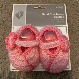 Hand crocheted booties